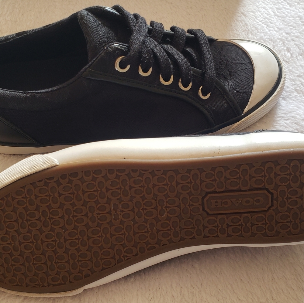 Coach black sneakers